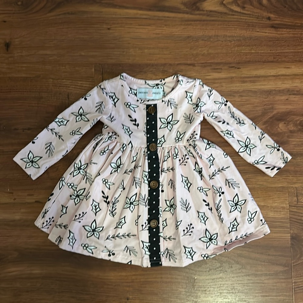 Smocked Sweets Christmas/Holiday Dress Pastel Pink Size 24M
